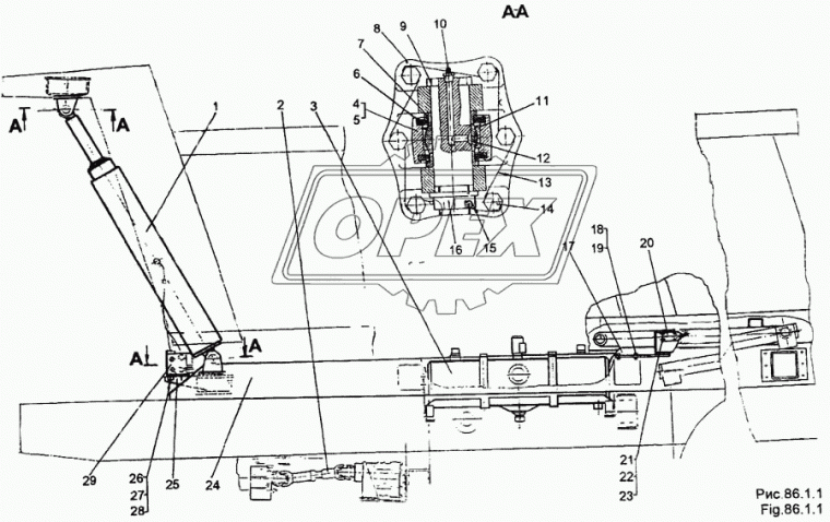 6515-8606158 Клапанная коробка (распределитель ЦОМа) МЗКТ-65158, 652511 МЗКТ