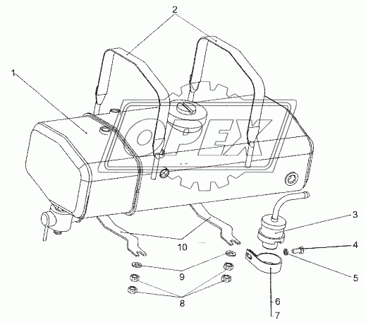 401877 Кляммер одноместный L=90 s=20 2отв.ф9 МАЗ