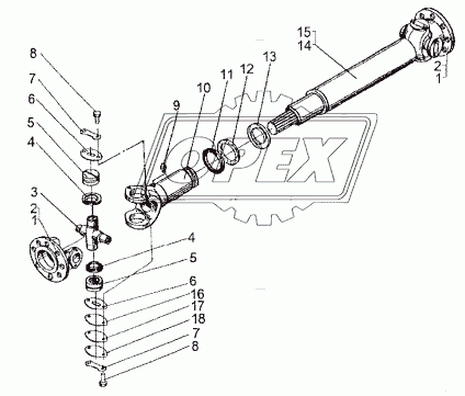 53205-2205036 Пыльник (РТИ) ф34х48 h=7 крестовины ЗИЛ-4331 БРТ