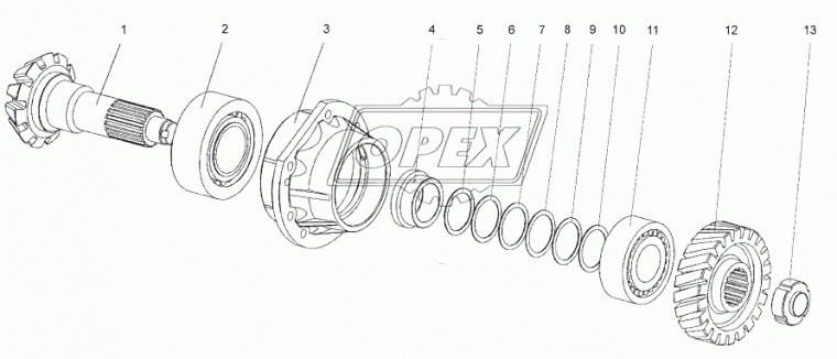 6923-2502029 Втулка распорная фвнутр.=44; шлиц=18 МЗКТ