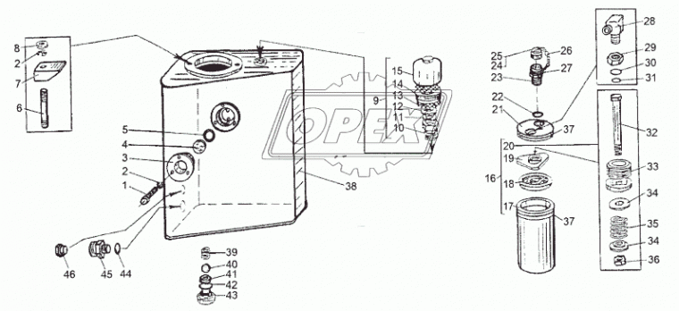 543-1718366 Пружина стяжная L=29 (6вит.) ф22х26 dвит=2 сливного клапана МАЗ