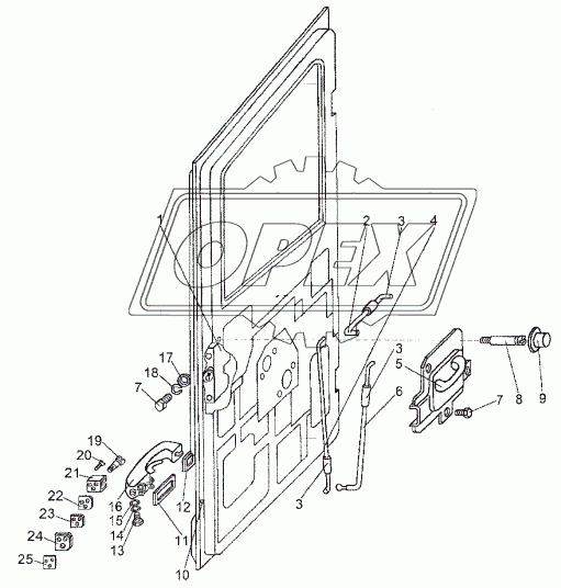 6430-6105159 Прокладка наружной ручки двери (задняя) МАЗ