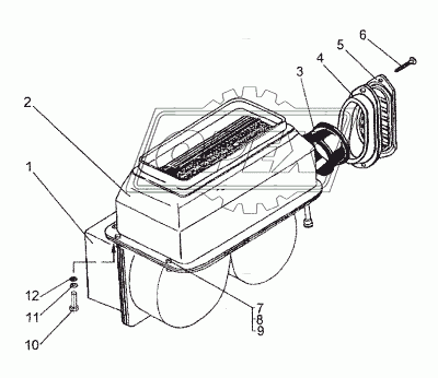 64221-8102368 Патрубок (ПВХ) решетка 90х200 2отв.ф7 отопителя кабины большой ОЗАА