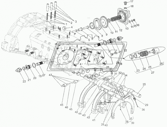 201-1723341 Шток ф22х245 блокирующего механ. МАЗ