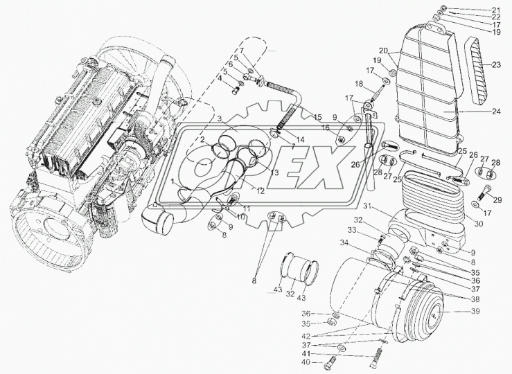 64302-1109046 Решетка воздухозаборника МАЗ ОЗАА
