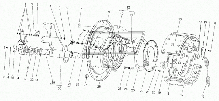 6923-3519068 Кронштейн правый МЗКТ