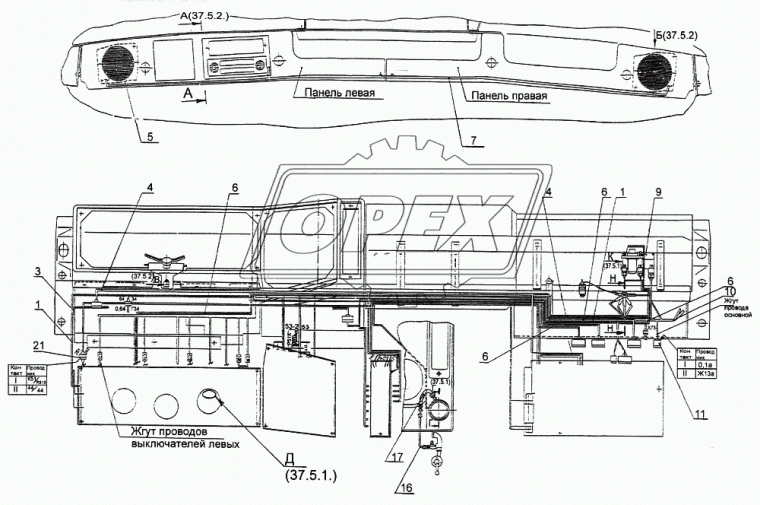 64221-3724008 Комплект проводки кабины(основной) с/о РЫБИНСК