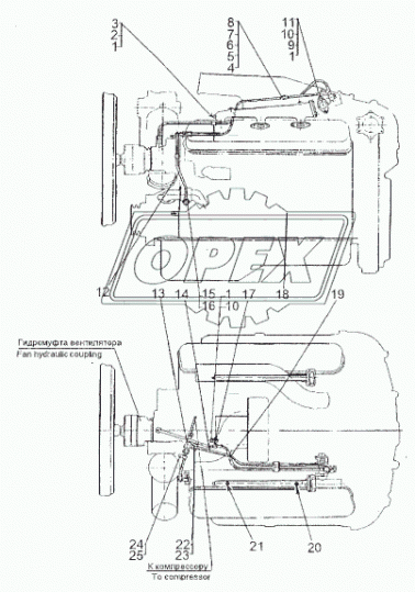 240-1104442 Прокладка (РТИ) L=75 S=23; 2отв.ф7, скобы крепления топливных трубок ЯМЗ