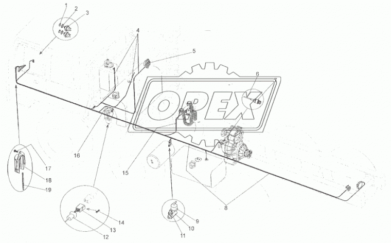 64229-3724049 Уплотнитель (накладка) связки Жгута в кабину лев.(малый) ОЗАА