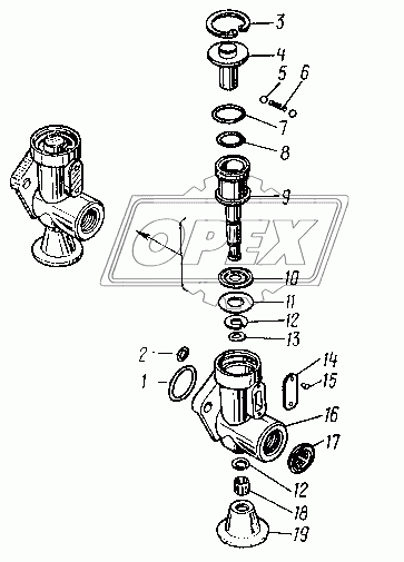 307970 Кольцо стопор. внутр. (в отвер.) с ушками ф30х25х1 зад.корпуса усил.сцепления ГОСТ13943-86 РААЗ