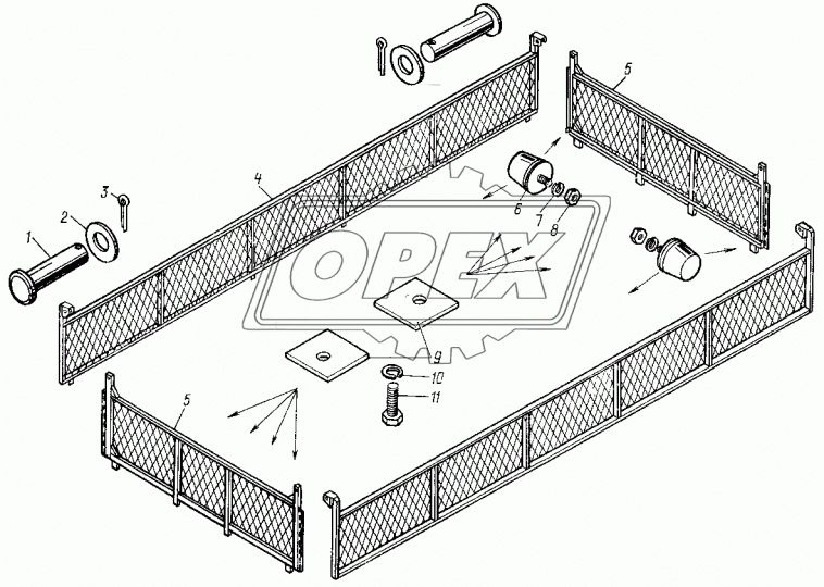258068 Шплинт разводной ф5х40 L=57 (54х0х0) ЭТНА
