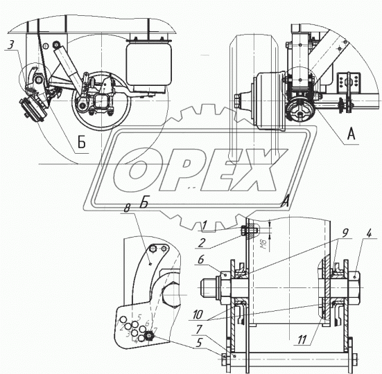 03.340.15.39.0 Болт ГОСТ-7798 М30х255х3,5 Р=85 К=46 рессоры BPW