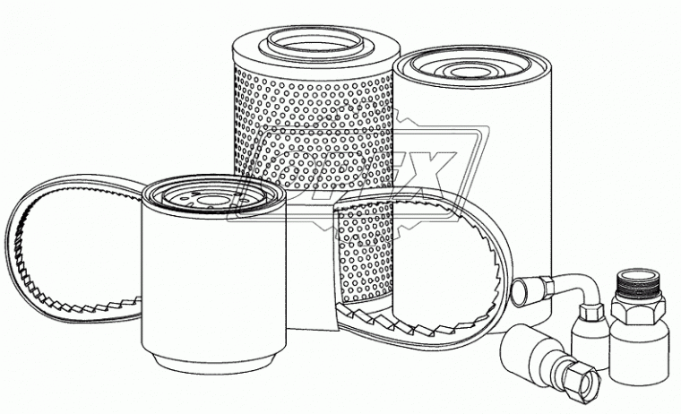 87803445 Фильтр топливный A=88 B=69 H=154 сепаратора JCB JS,JZ (дв.ISUZU) LIEBHERR; WK 8137 JCB