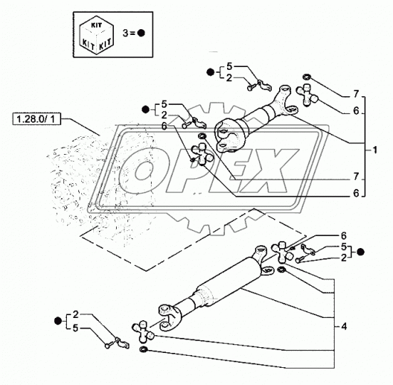 87552422 Вал карданный JCB 3CX ОЕ JCB