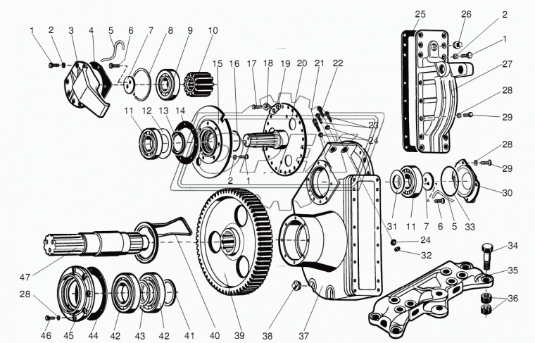 50412 Подшипник 60х150х35 шарик.радиал. 1-ряд.; (со стопор.канавкой) вторич.вала КПП КАМАЗ