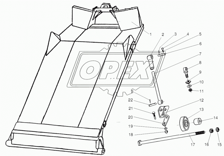 55-43-659 Гайка ГОСТ-5916 М36х2 ступицы ROR (1970-2020); h=14 К=50 струны погрузочного устройства ТДТ-55