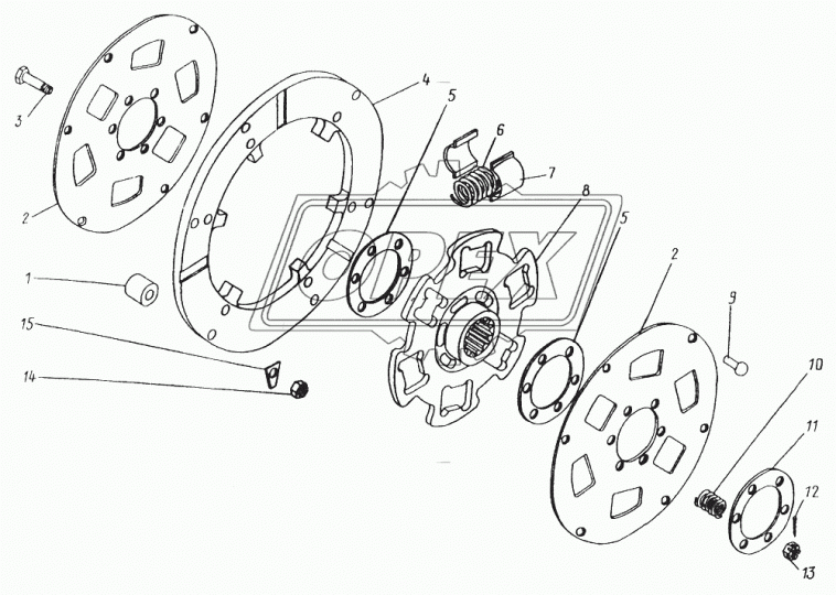 ТО-30.34.00.035 Вал (РОМ) L=230 z=16 Ш=10 на ТО-30 ОРЛ.ПОГРУЗ
