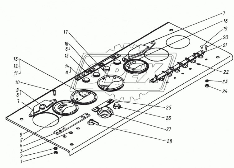 121.3803 Фонарь контрольной лампы указателей поворота (зеленый) 12в ОСВАР