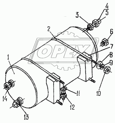 3205-3513087 Хомут (пруток М6) L=800 крепл.возд. баллона (ресивера) (большой) ПАЗ