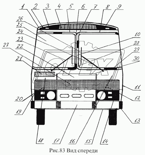3205-5301135 Панель угловая передняя левая"ПЕРЕДОК",без закладных гаек и без кроншт.под фару ПАЗ