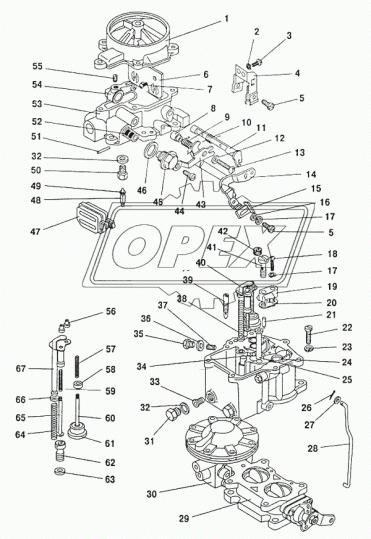 К135МУ-1107010 Карбюратор ГАЗ,ПАЗ,КАВЗ,САЗ (дв.ЗМЗ-511,513,5233,5234) (245х145х195); (модернизир.) ПЕКАР