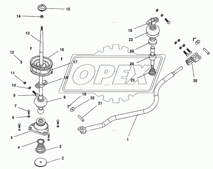 3205-1703133 Тяга переключения КПП с наконечником (кулиса) ПАЗ