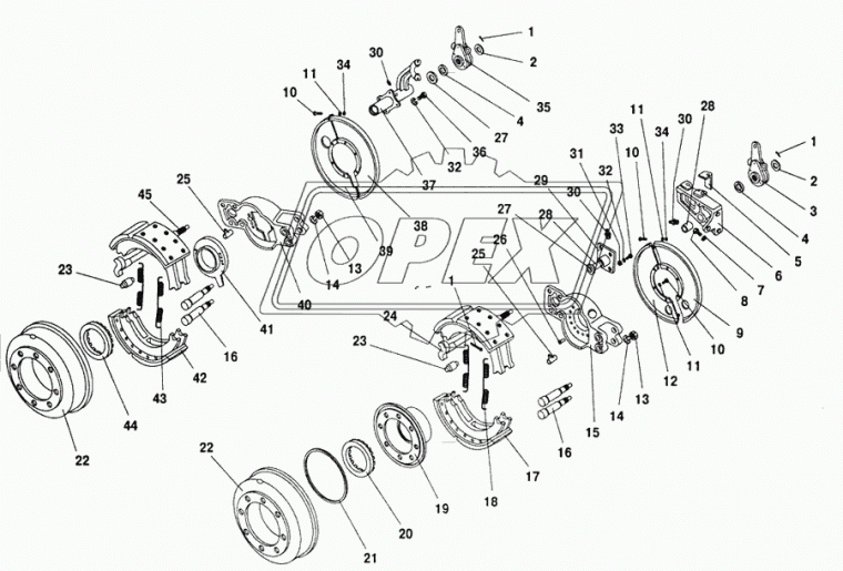 133-3502111 Кулак разжимной L=250 L1=215; 10 шлицов; Р=55 задних торм.колодок левый РЗАА