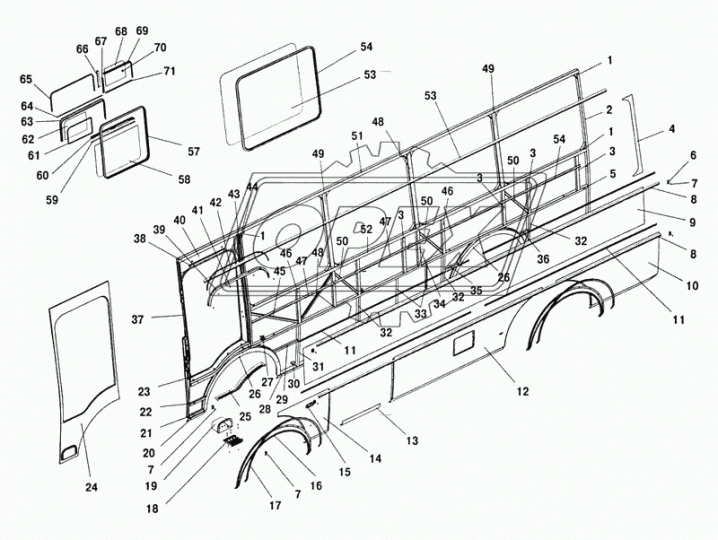 3205-5401072 Арка колеса внутренняя (облицовка) ПАЗ-4234 (удлиненный), ПАЗ-3205,32053 ПАЗ