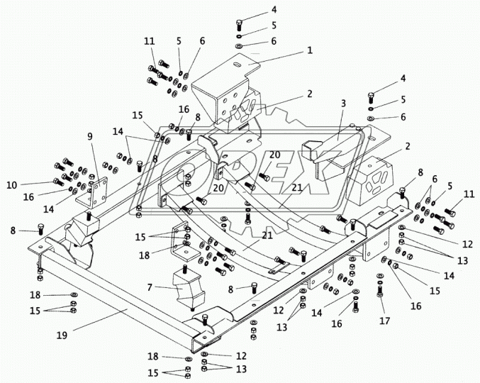 4230-1001091 Кронштейн подрамника передний ПАЗ-4230 (Аврора) ПАЗ