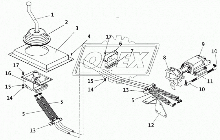 4230-1703494 Тяга реактивная КПП ПАЗ (ПП СААЗ) ПАЗ