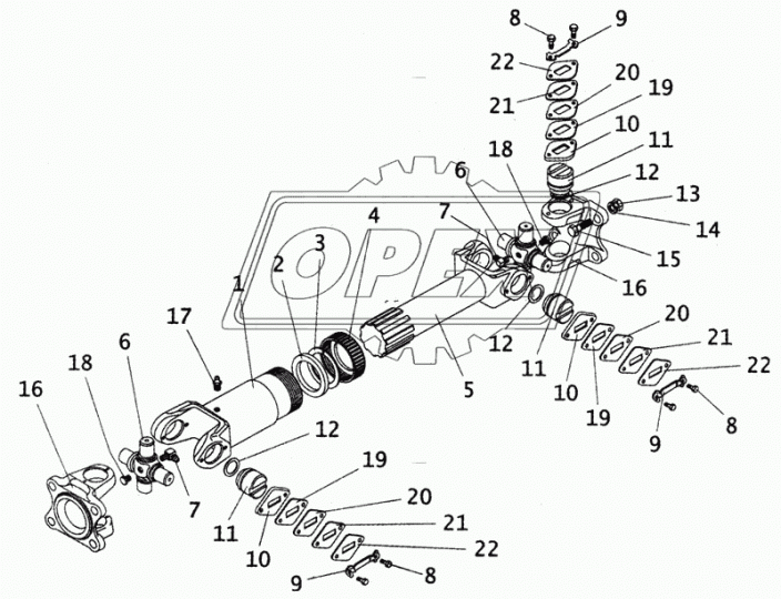 54-2201010-10 Вал карданный ПАЗ (L=445+85 мм., ПАЗ-4230-01 Аврора Дв.Д-245.9 ) задний мост БЕЛКАРД