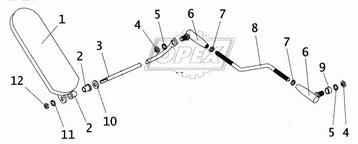 3205-1108131-10 Тяга педали акселератора (валик) ПАЗ