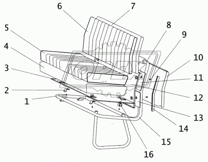 3205-6842610 Обивка спинки двухместного сиденья ПАЗ