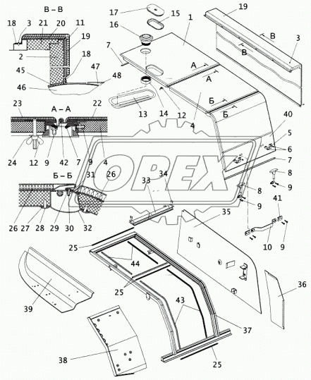 3205-8402010 Каркас-направляющая для капота ПАЗ