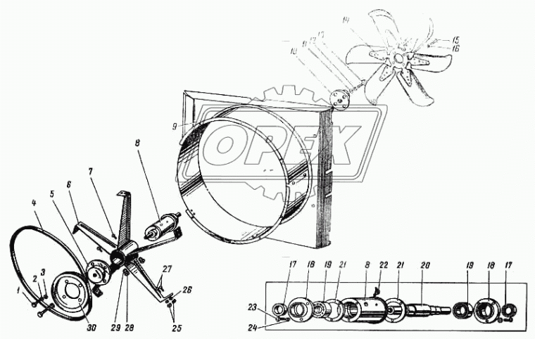 672-1308184 Шкив 1руч. под болт ф60/ф295 вала компрессора