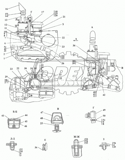 5320-1109375 Шланг ШО (патрубок) кривой ф125х140 L=320 воздушного фильтра к турбине РТИ КАМАЗ