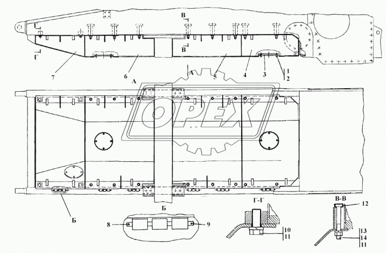300310 Гайка крепления сектора зубчатого Т-11.01 Т-11.02 Т-9.01(02)