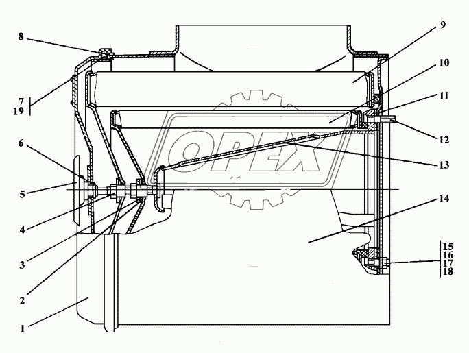 Т330.1109560-01 Элемент воздушного фильтра ф240 L=380 (безопасности) Трактор Т-330,Т-500,Т-15.01,Т-25.01,Т-20.01,Т-35.01(дв.8ДВТ-330) К-744 (ЯМЗ-238НД5,ЯМЗ-236,ЯМЗ ЛААЗ