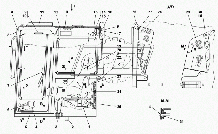 52.3730 Моторедуктор стеклоочистителя ЛАЗ-42021,-4204 ЛиАЗ-5256) правый, 24в КЗАЭ