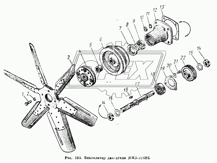 238НБ-1308025 Шкив 2руч. шпонка ф174 d=25, водяного насоса (вентилятора) ЯМЗ