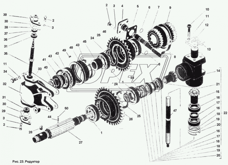700А.17.01.196-1 Шестерня ведущая редуктора привода НМШ-25А z=34/28 ПТЗ