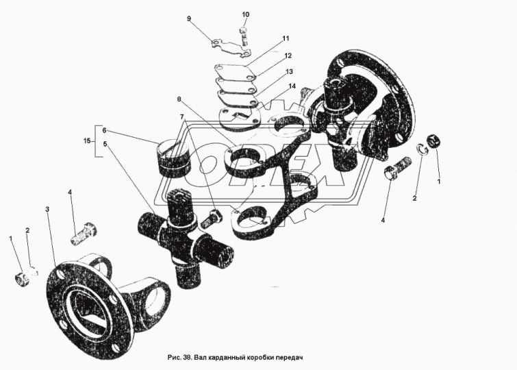 701.22.08.000-2 Вал карданный К-700 (L=240 мм., К-701) привод КП БЕЛКАРД