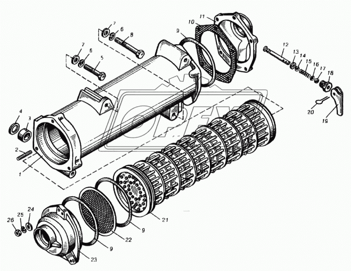 842.1013708 Крышка задняя со сливным краном в сборе ТМЗ