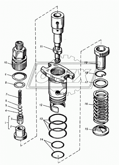 33.1112342 Кольцо (РТИ) круг.сеч. 024-028-25 ГОСТ-9833-73; (РТИ) круг.сеч. (гидроруль.гидрозамок 541.12), (Секция ТНВД ЯМЗ 7511.10-06) БРТИ