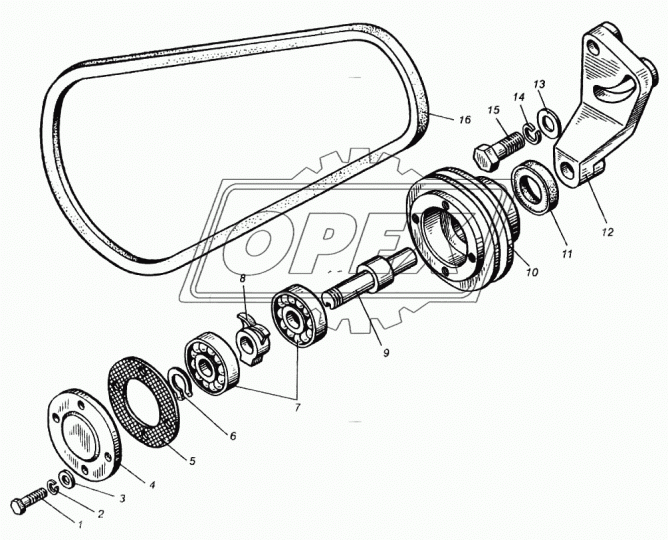 841.1307180 Шкив натяжного устройства ТМЗ