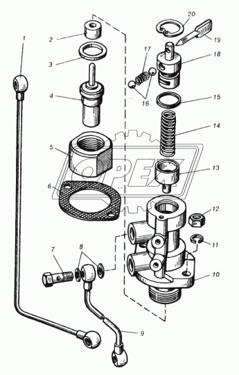 842.1319062 Прокладка корпуса включателя гидромуфты ЯМЗ АРТИ