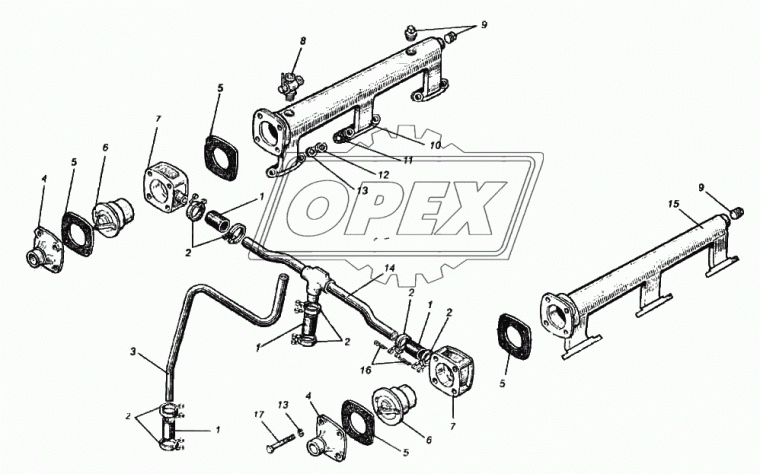 236-1306054-А Прокладка С/Ф; 90х90; фвнутр=58; 4отв.ф10, коробки термостата и вод. трубы