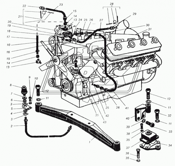 150.00.257 Болт С/И М14х83х1,5 Р=40 К=19 1отв.под шплинт ХТЗ