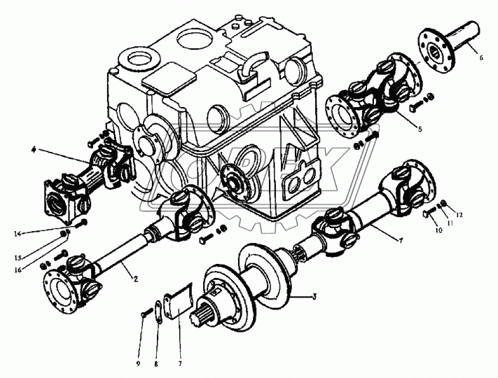 700А.22.08.000-2 Вал карданный К-700 (L=464 мм., К-700А) привод КП БЕЛКАРД