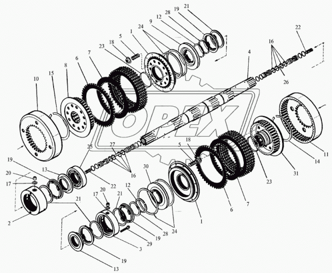 700А.1701498 Кольцо стопор. внутр. (в отвер.) без ушек ф165х148х3 разрезное ГОСТ 13941